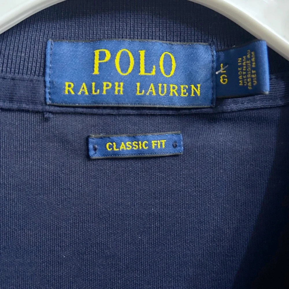 Polo Ralph Lauren Classic Fit Mens Navy Blue Polo Shirt Big Tall LG‎
